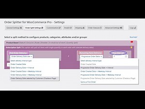WordPress Plugin Order Splitter for WooCommerce - Subscription Split