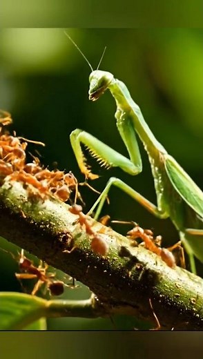 Conoce como se defienden las mantis #animals #paisajesextremos #paisagemnatural
