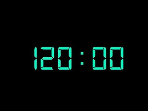 120 Minute Timer LED Countdown | Silent Digital Clock | No Sound | Clean Display (HD)