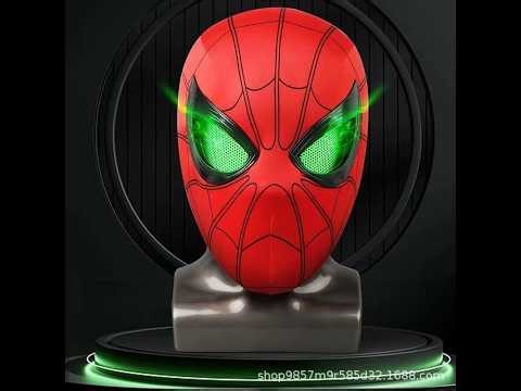 Moving Eyes Spider-Man Mask 🕷️🔥 | Remote Control Electronic Cosplay Headgear