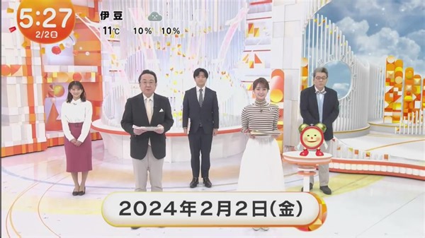 フジテレビ  めざましテレビ 2024年02月02日
