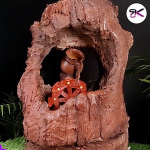 69K views · 1.3K reactions | A Fountain of Tree trunk ⛲ #diy #fountain #garden #indoor | RusticKraft | Facebook