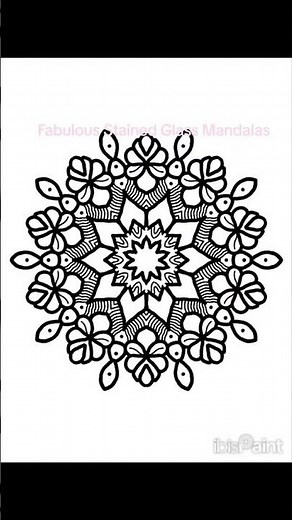 Stained Glass inspired coloring page