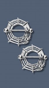 🕷️ Wrap your style in mystery with our Spider Web Nipple Shield Ring. Crafted in 14G surgical steel, it’s bold, durable, and designed to make your piercing the centerpiece. Perfect for those who love a mix of gothic energy and sleek design. #NippleShield #SpiderWebJewelry #PiercingStyle #EdgyLook #GothAccessories | BodyJewelry.com