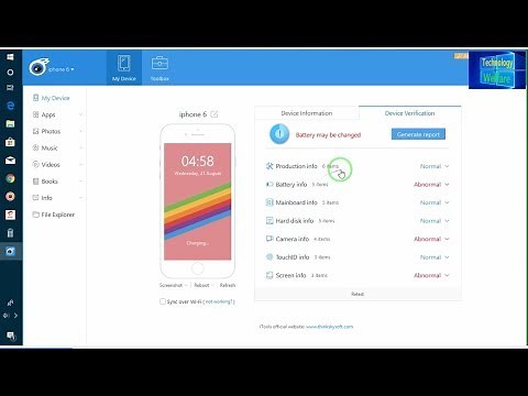 How to check the iPhone information about hardware and software error