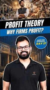 Joseph Schumpeter’s Innovation Theory of Profit & Creative Destruction | IGNOU MA Economics | Day 27