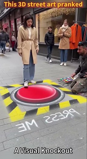 This 3D street art pranked EVERYONE#streetart #opticalillusion #artprank #public #mindblown#funny