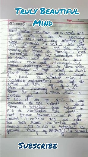 A Truely Beautiful Mind | Class 9 | Beehive NCERT Book | Chapter 4 | Summary | English | Summary |