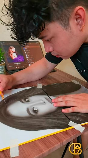 After a year ngayon nalang ako ulit nakagawa ng 🖤Blk & Wht Portrait🤍 Reference: (Aryan Buccat) One of the Trusted Hairstylist of Ms. Ivana Alawi✨ 📍Follow for more 🔥 #fbreelsvideo #fbreelsviral #reels #portraitdrawing #artsy #pasteldrawing #pastelpainting #softpastels #softpastelpainting #drawing #artist #fypシ゚ #fypシ゚viral #viral #viralreels | Gary Bonguit