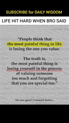 Did you lose yourself loving someone else?