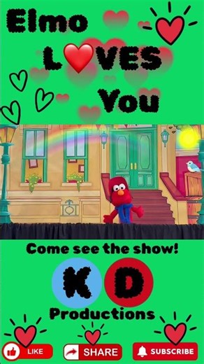 ELMO LOVES YOU ❤️ Come see the show! #sesamestreet #elmo #puppeteer #puppetshow #singing