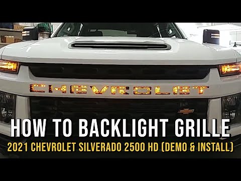 How To Backlight Grille on 2021 Chevy Silverado 2500 HD (TUTORIAL)