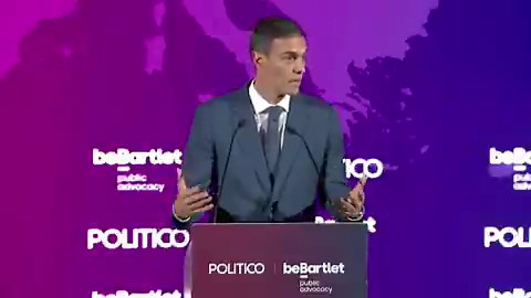 Spanish PM Pedro Sánchez:We are ready to move forward with a common European army. Not in ten years or two — but now. As soon as tomorrow.