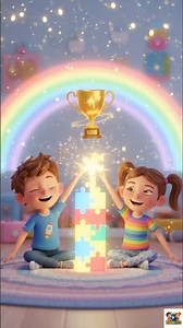 🌈🧩 "Magic Puzzle Tower 🧒👧✨"Kids' Glowing Adventure"