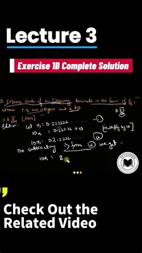 How to Express Recurring Decimals as Fractions | Class 9 Maths