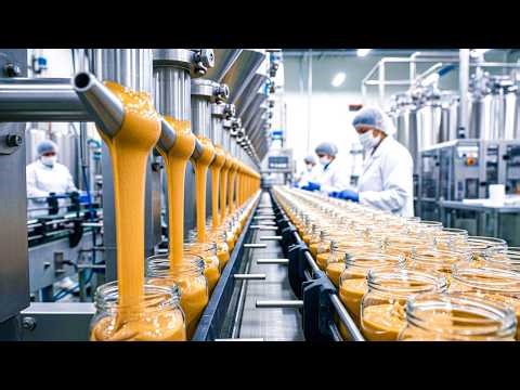 Inside a Mega Peanut Butter Factory – How Millions of Jars Are Made Every Day #thefactorynarrative