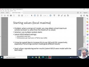 5. Technical settings when estimating latent class models