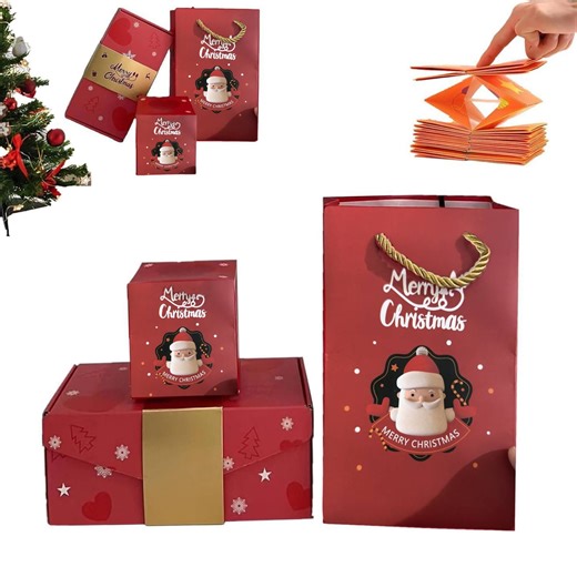Explosion Gift Box Christmas Money Gift Boxes for Cash with Gift Box Gift Bag Christmas Surprise Boxes 13 Bounce Boxes