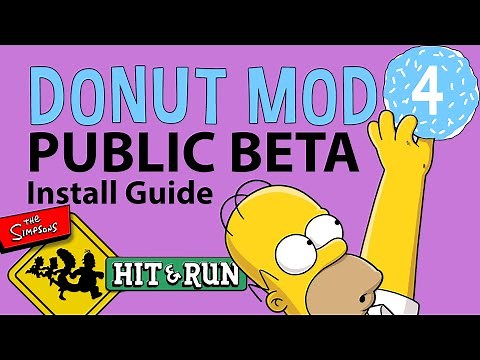 Donut Mod 4: Public Beta for The Simpson Hit and Run Install Guide