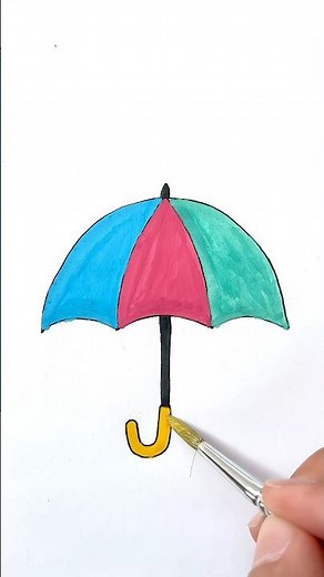 Umbrella Coloring – Fun and Relaxing ☂️💓, Creative videos, Colouring kids #art #trending