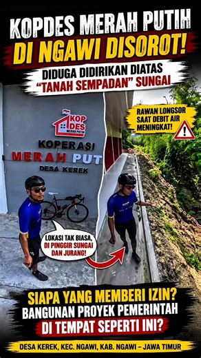 Kopdes Merah Putih di Ngawi Disorot, Bangunan Berdiri di Tepi Sungai dan Jurang #berbagiinfo #facts