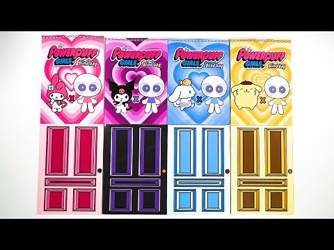 ☁️Paper diy☁️ Sanrio Edition Powerpuff Girls Outfit Blind Bag ASMR /Kuromi/Mymelody/Cinnamoroll