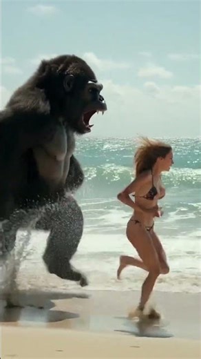 When the Fart is Too Powerful! 🦍💨 #gorilla #fart #reaction
