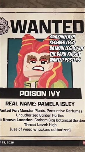 ‪@Ashnflash‬ Received LEGO Batman legacy of the Dark Knight WANTED Posters #legobatman ‪@LEGO‬