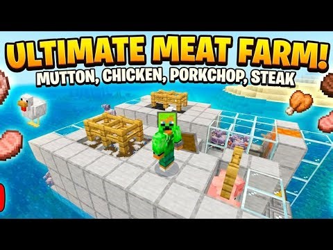 How to build a meat Farm 🍗🍖 (mutton, chicken, prokchop and steak) in Minecraft. 🤯🤯🤤