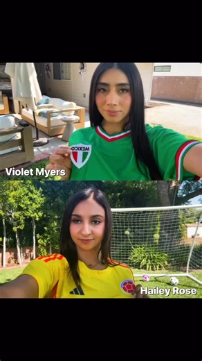 Violet Myers on Instagram: "we like a little sports rivalry ⚽️🙂‍↕️ #explorepage✨"