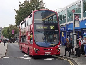 90 Bus Route | Harlington Corner - Northolt Station |