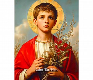 St Tarcisius Wall Art Printable Poster, Young Catholic Saint Art, Traditional Portrait Eucharist Blessed Sacrament, Print Digital Download - Etsy