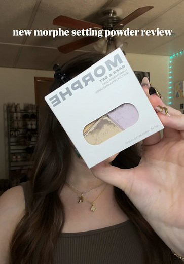 trying the brand new @Morphe Cosmetics loose setting powder quad!🤍 #morpheartistrycollective #morphebabe #morphepowderquads #morphemagic #newmakeupreview