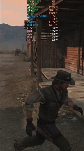 Red Dead Redemption | GTX 1650 | Ryzen 5 5600H | Hp Victus 15 | #gaming #benchmark