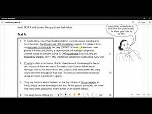 English Fal First additional language Grade 12 Paper 1 Revision