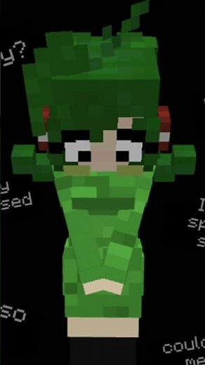 creeper, enderman, and zombie in female version #minecraft