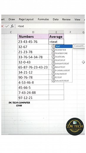 10K views · 93 reactions | AVERAGE + TEXTSPLIT Function In Excel  Find average with dash separated numbers in Excel #exceltricks #fblifestyle #Microsoft #short #trendingnow | DK TECH Computer GYAN | Facebook
