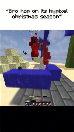 bro hop on its hypixel christmas season #minecraft #christmas #hypixel #christmasseason #rbw