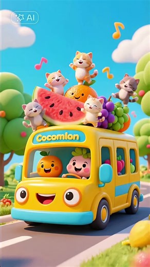 wheeling on the bus#cocomelon #fyp #kidscartoons #foryou #cartoon