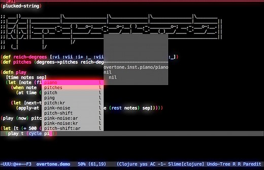 Quick Intro to Live Programming with Overtone