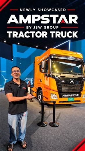 JSW Group Launches NEW Brand AMPSTAR & Showcases Its EV Tractor Truck! ⚡🚛 #jsw #ampstar