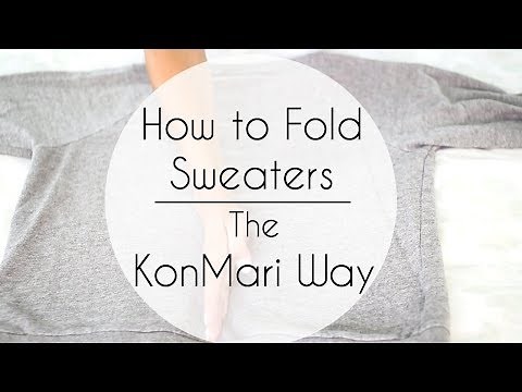 How to Fold Sweaters & Hoodies | The KonMari Way (Marie Kondo)