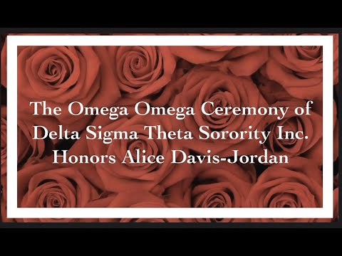The Omega Omega Ceremony of Delta Sigma Theta Sorority Inc. Honors Alice Davis-Jordan, 10-23-22