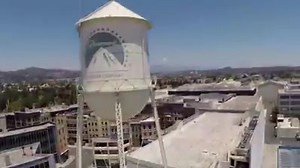 See the #ParamountMovies water tower like never before! Go #InsideParamount with this behind-the-scenes drone footage. | Paramount Home Entertainment