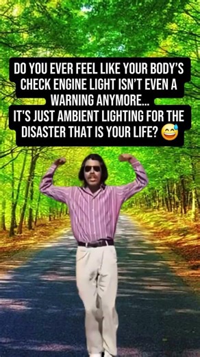 Do you ever feel like your body’s check engine light isn’t even a warning? #Funny #Adulting #Shorts