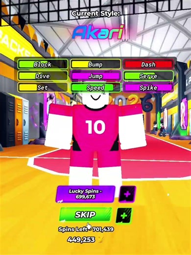 New akari style showcase vbl update spinning no codes tho #roblox #volleyballlegends #haikyuulegends