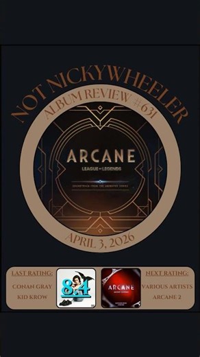 My Rating of ‘Arcane Season 1 Soundtrack’ by @leagueoflegends