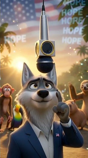 Barack Obama 🎤 Wolf Parody: Presidential Mic Drop #shorts #youtubeshorts #comedy #comedy #cartoon