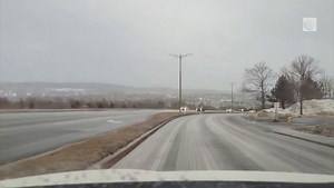 Icy roads in St. John's, Newfoundland