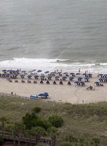6.1M views · 9.9K reactions | Check out this video of a waterspout moving ashore just across the border in North Myrtle Beach this morning. Very short lived but a reminder of the chaos even a weak waterspout can cause. (Video from Jim Wolfe) #waterspout #myrtlebeach #weather #storm #rain #wind #viral #meteorologist | Meteorologist Matthew Huddleston | Facebook